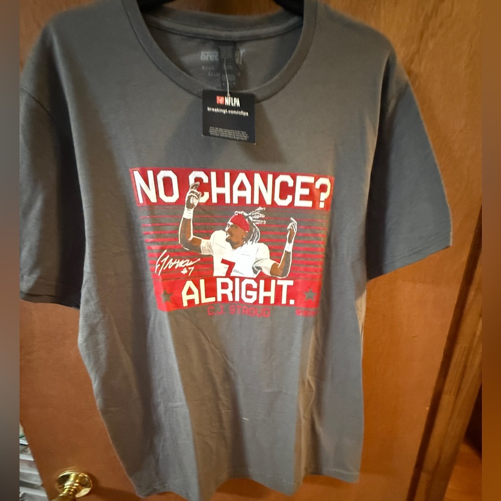 NFL Charcoal CJ Stroud Graphic Men's T-Shirt M